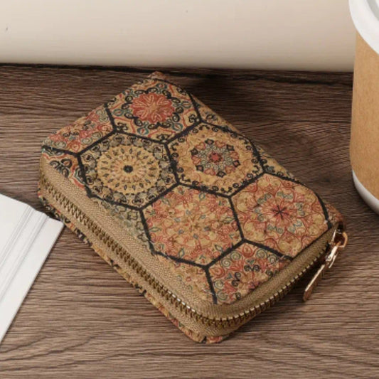 Nylon Zipped Multicolor Mini Wallet