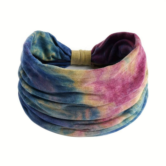 Tie-dye Boho Knotted Hairband-Multicolor