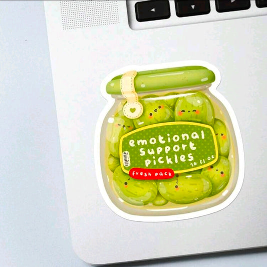 Emotional Support Pickles Sticker