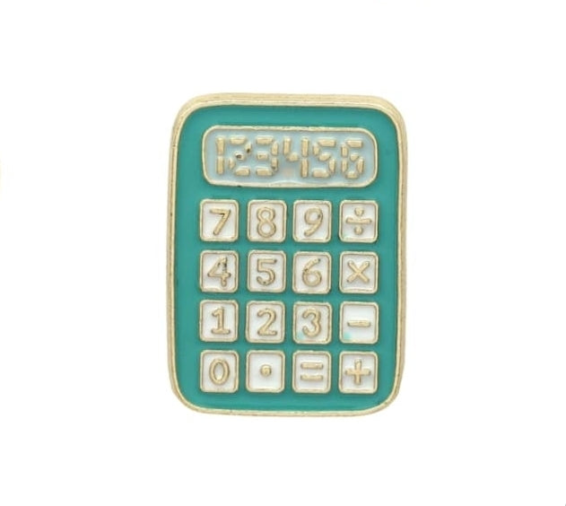 Cartoon Calculator Pin