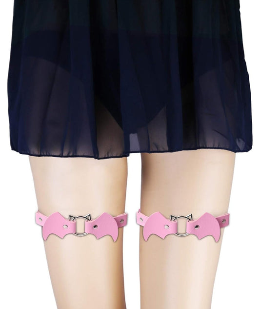 Pink Bat Thigh Garter