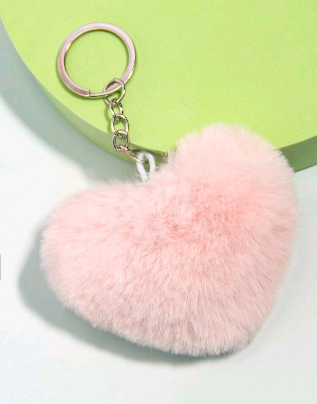 Heart Keychain-Pink