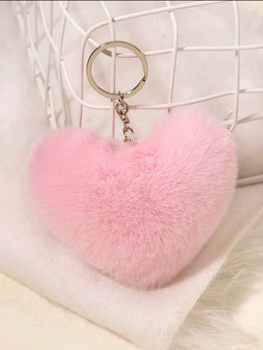 Heart Keychain-Pink