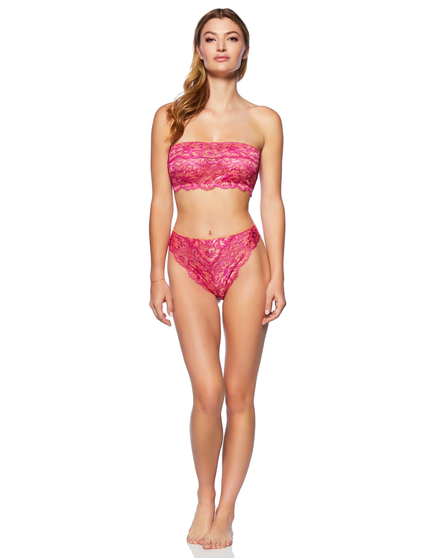 Kilo Brava Peach and Hot Pink High Leg Brief