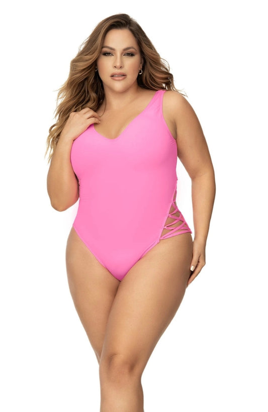 One Piece Swimsuit-Pink