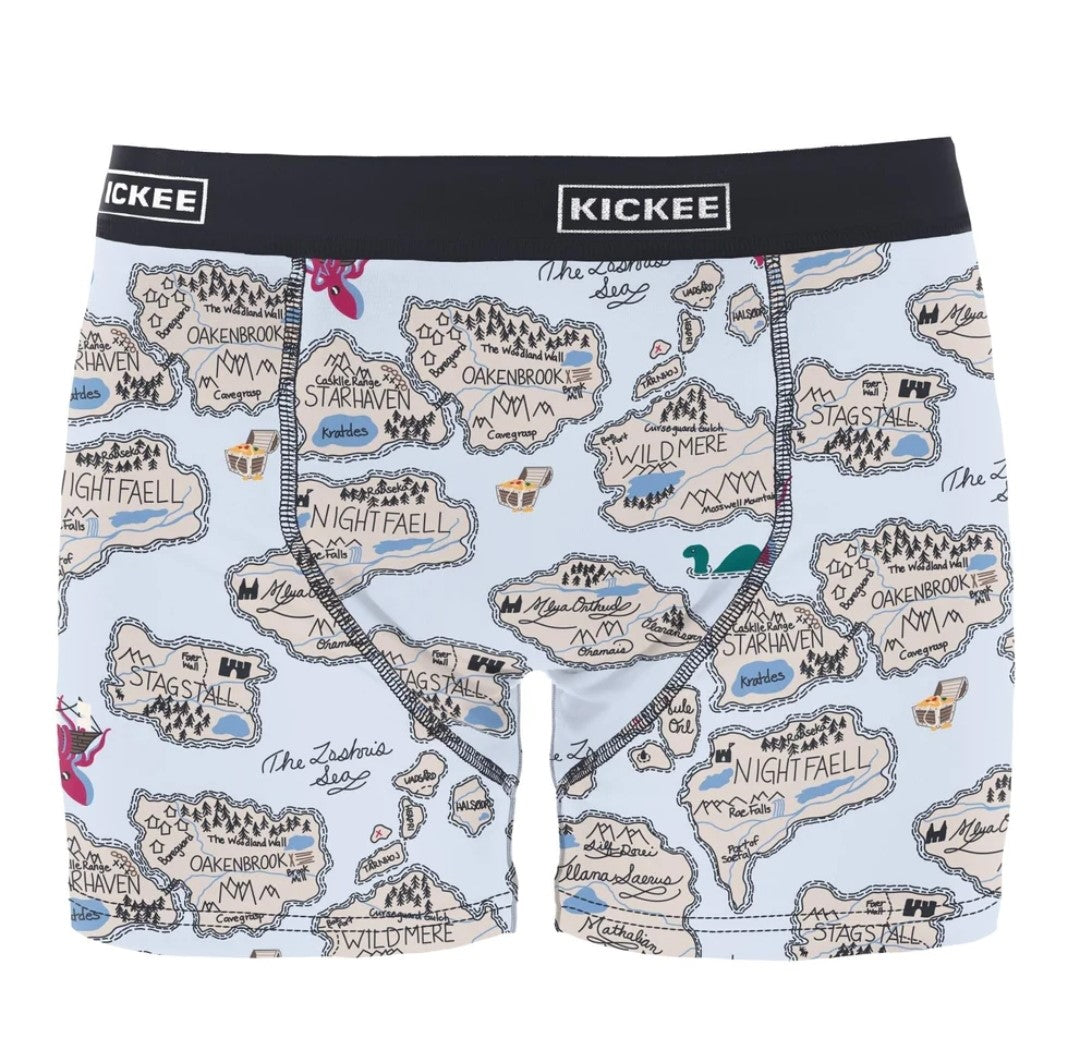 KicKee Men's Boxer Briefs-Dew Pirate Map