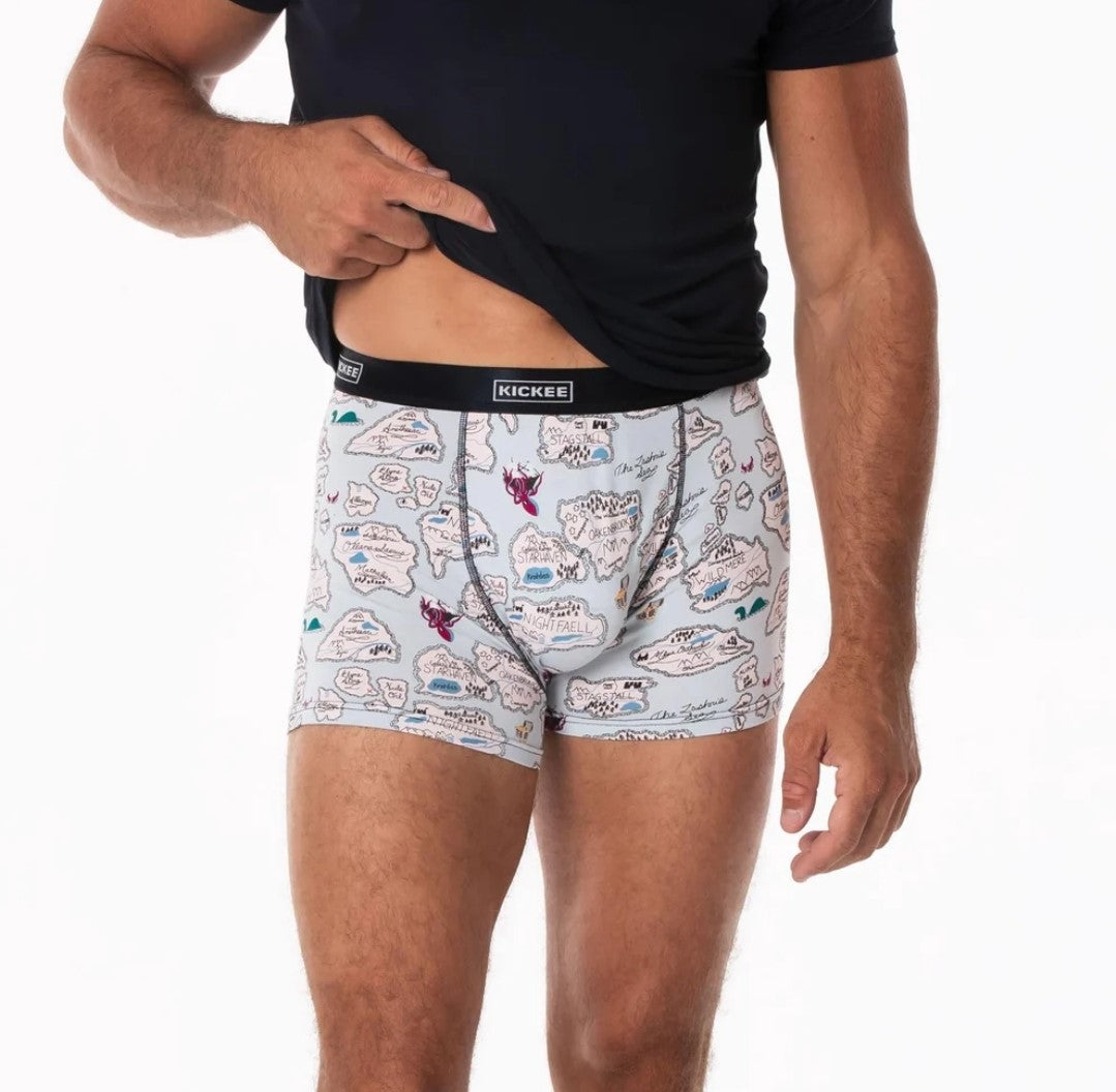 KicKee Men's Boxer Briefs-Dew Pirate Map