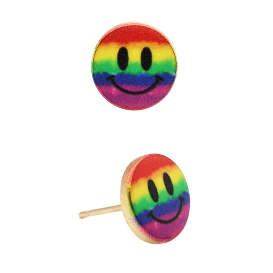 Pride Happy Face Earrings