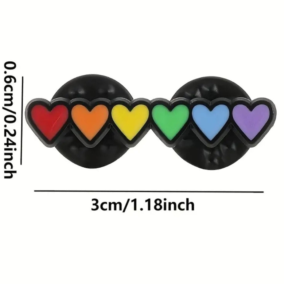 Rainbow Heart Pin