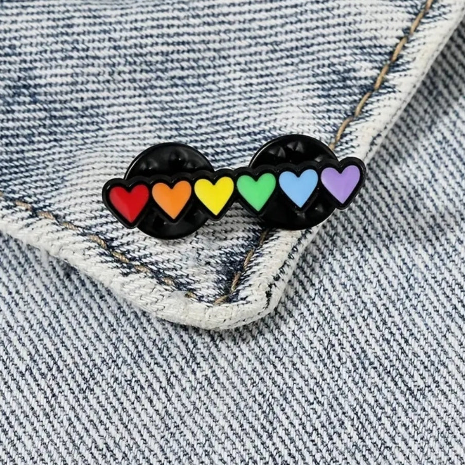 Rainbow Heart Pin