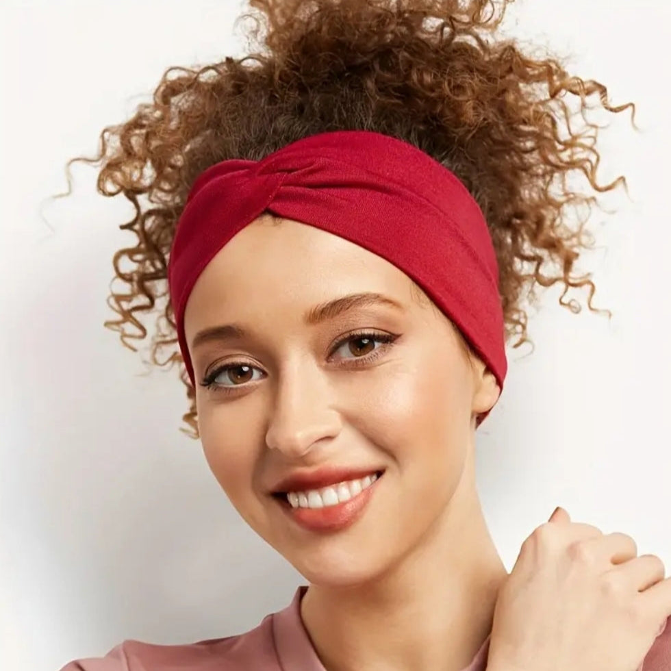 Boho Knot Headband-Red