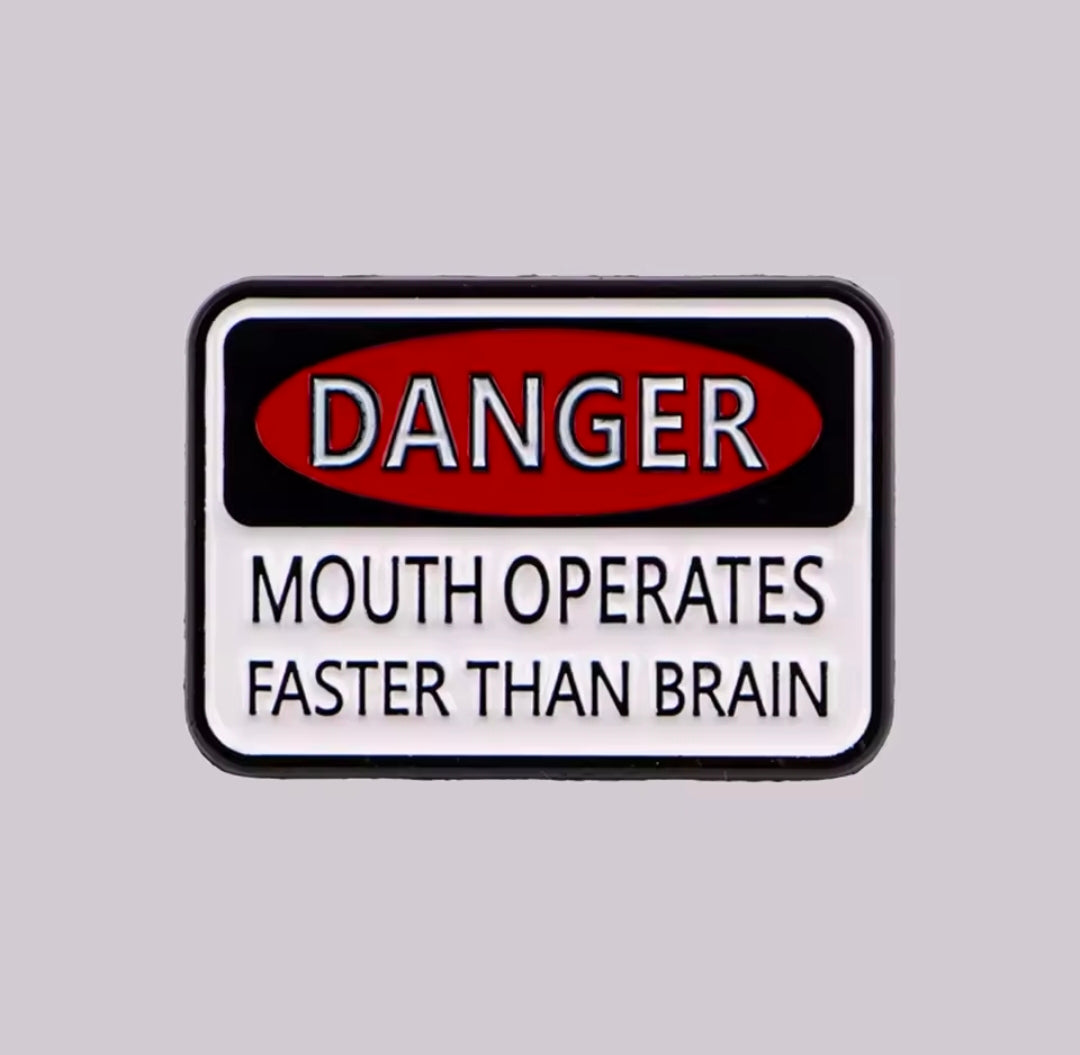 Danger Mouth Operates Faster Than Brain Pin