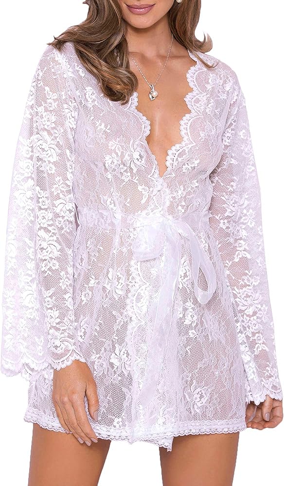 iCollection Allover Lace Robe