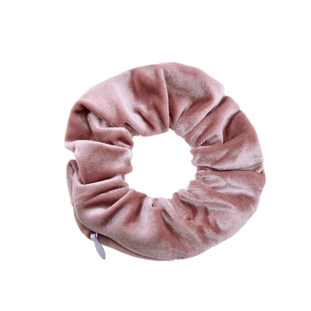 Scrunchie with Hidden Pocket Storage-Pink