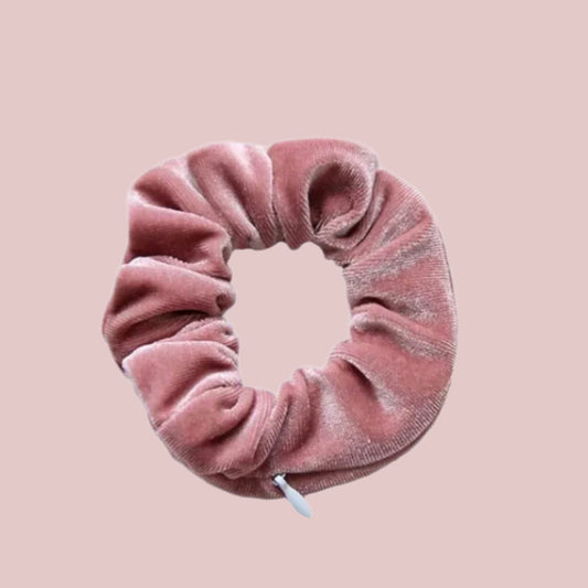 Scrunchie with Hidden Pocket Storage-Pink