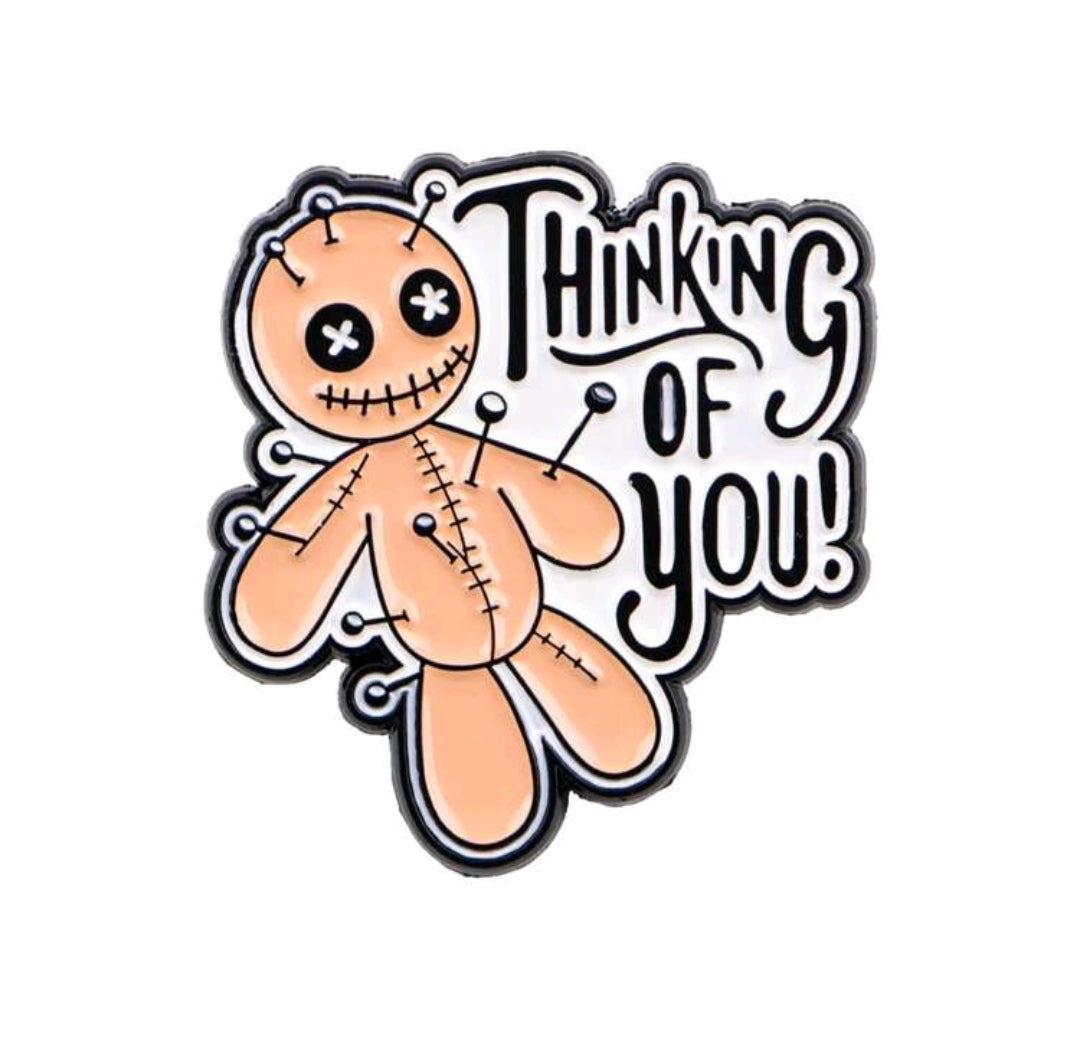 Thinking Of You VooDoo Doll PIn
